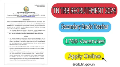 TN TRB Recruitment for Secondary grade Teacher 2024
